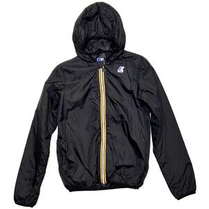 K-Way Le Vrai Claude Italy Women's size XS Full Zip Windbreaker Jacket Black c